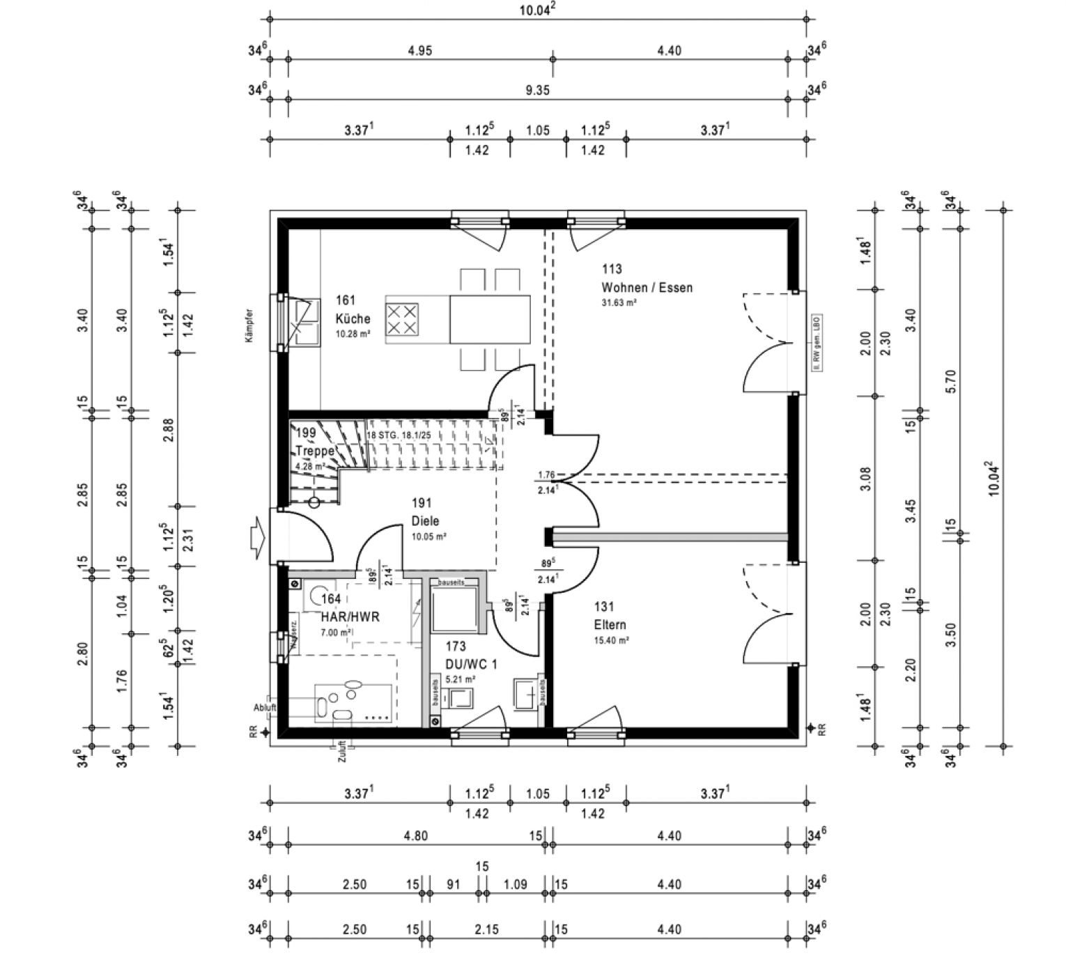 Einfamilienhaus • Neubau KfW 40 • Be-und Entlüftungssystem • 5 Zimmer • EBK • Altchemnitz