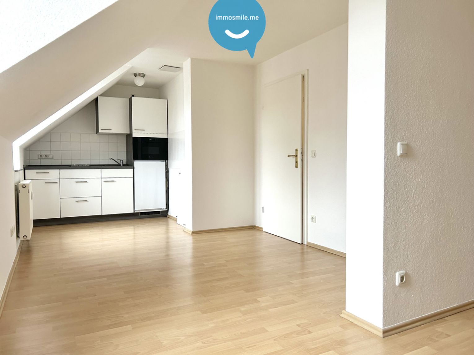 Mietwohnung • 1 Raumwohnung • Einbauküche • offenes Wohnzimmer • Schloßchemnitz • im Dachgeschoss