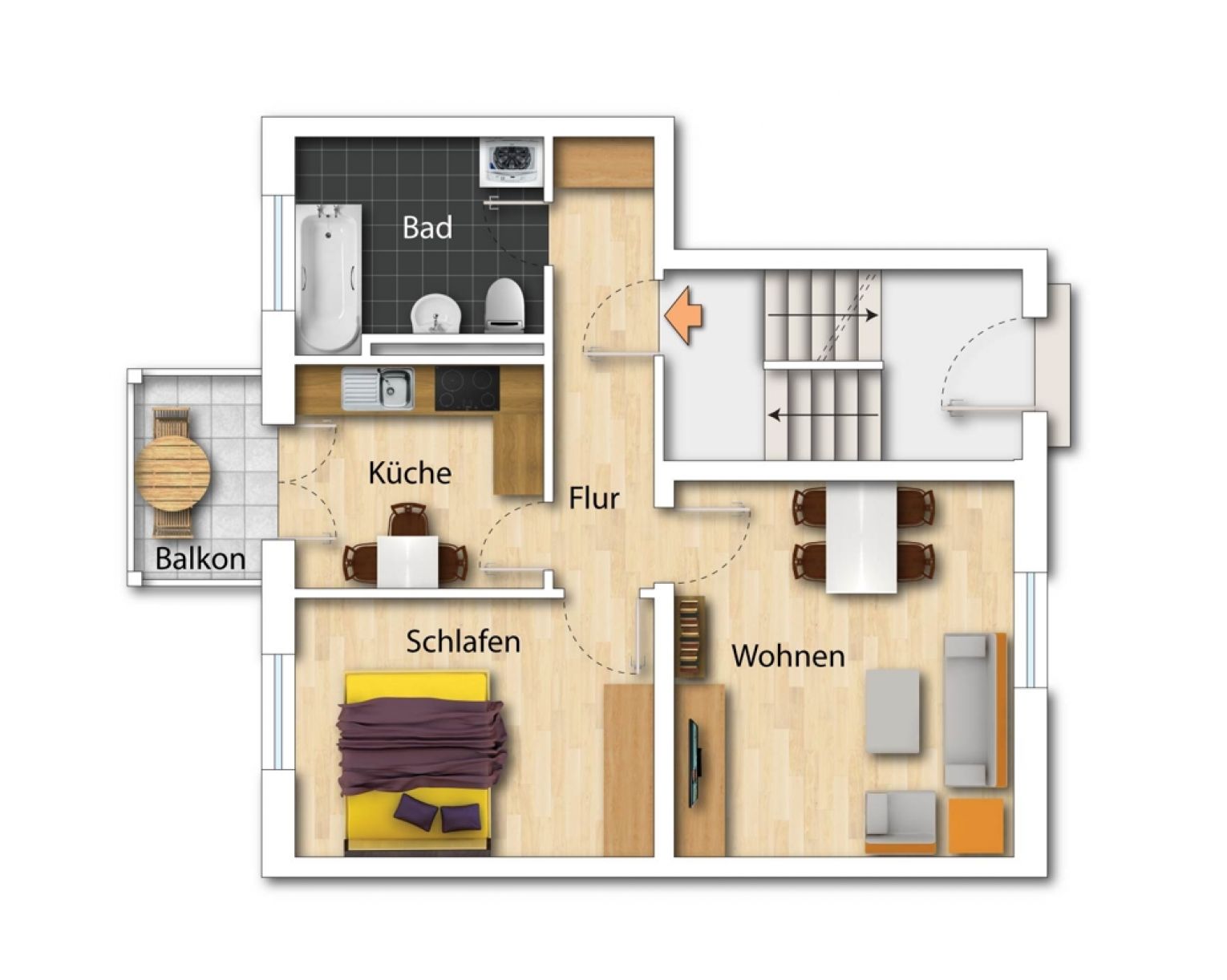 • 2-Raum Wohnung • mit Balkon • ruhige Lage • Sonnenberg • Gablenz • Termin vereinbaren
