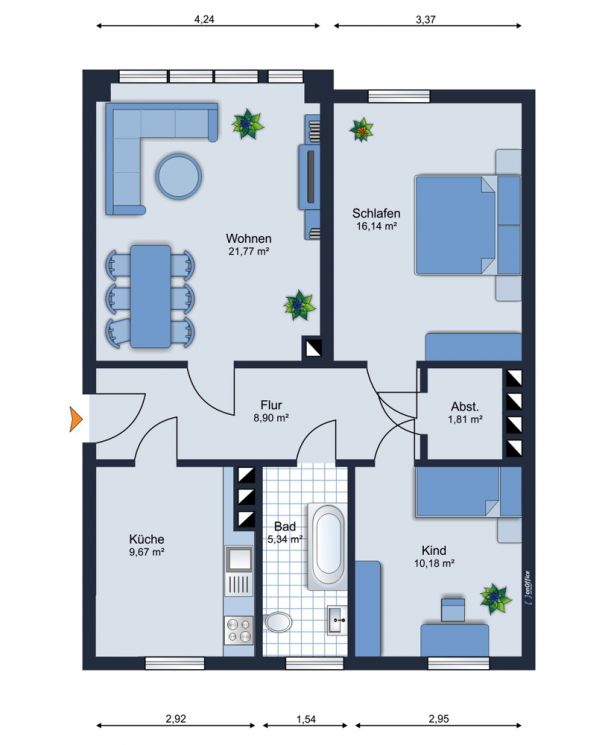 Top Ausgangsbasis • 2-4 Zimmer • Garage • neue Heizungsanlage • Einbauküche • frei zur Vermietung