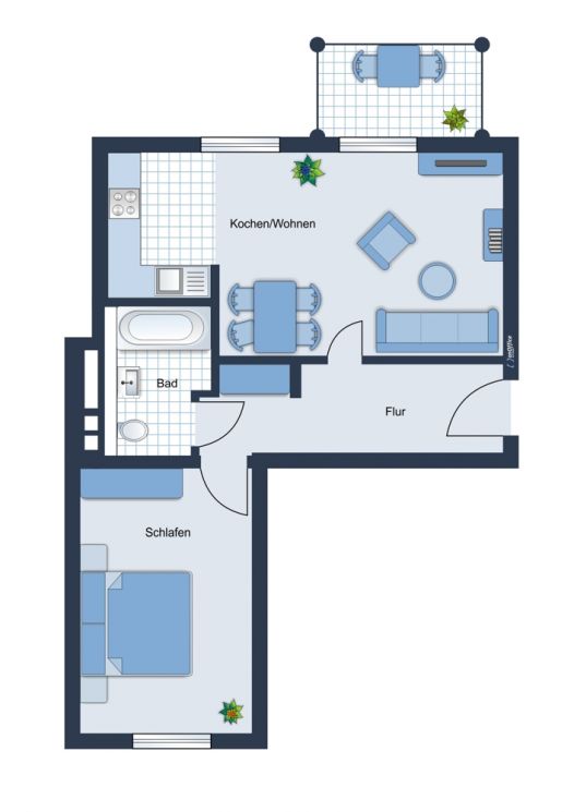2 Zimmer • Einbauküche • Balkon • auf dem Kaßberg • in Chemnitz • zur Miete • jetzt Termin sichern!