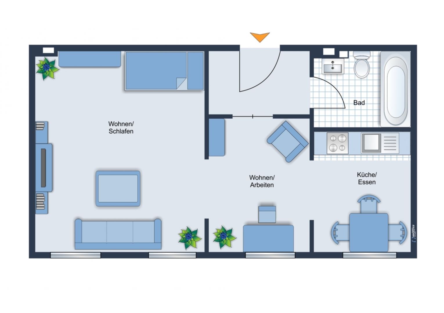 Kapitalanlage • in Chemnitz • 1,5 Zimmer  • mit Küche • modern • Stadtteil Schloßchemnitz • zum Kauf