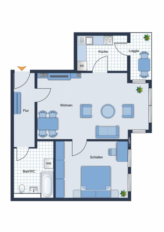 KAßBERG • 2-Zimmer • Loggia • vermietet • Eigentumswohnung • jetzt Geld anlegen
