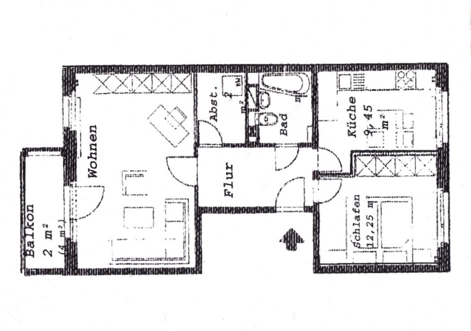 TOP • 2-Zimmer Wohnung • in Kappel • Balkon • Laminat • Komplett saniert • jetzt mieten !?