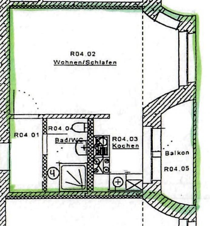 1-Raum Wohnung • Einbauküche • Kaßberg • Miete • Altbau • Balkon • schnell sein lohnt sich