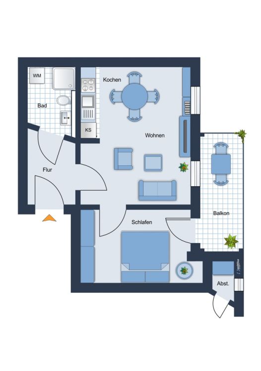 Eigentumswohnung • drei Wohnungen in einem Haus • mit Balkon • vermietet • Kapitalanlage • Chemnitz