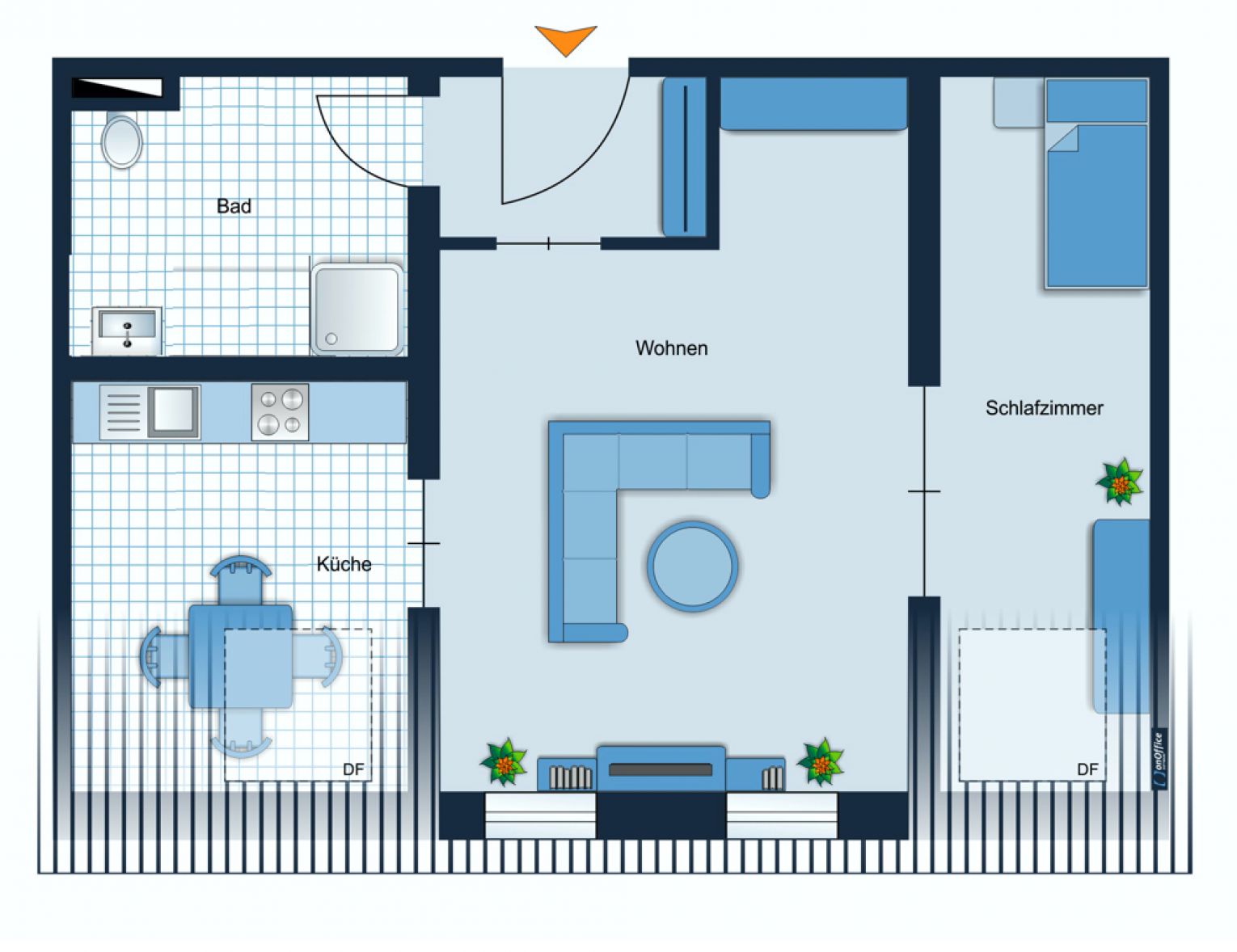 praktisch • modern renoviert • 2-Zimmer • zentrumsnah • Gartennutzung • Dachgeschosswohnung