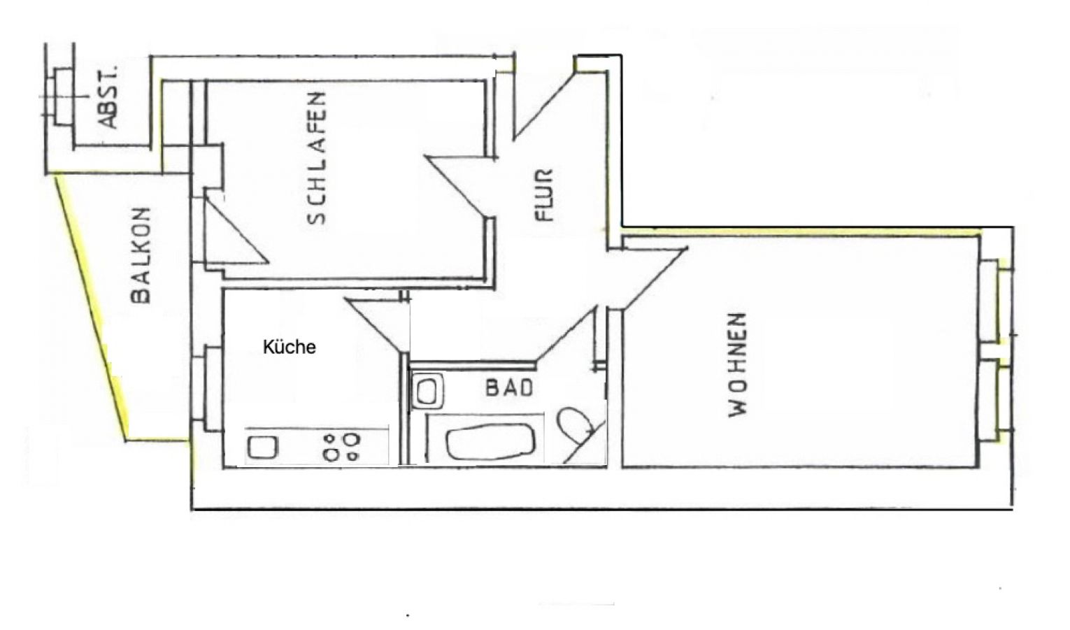 Schloßchemnitz • 2 Zimmer • Balkon • schickes neues Laminat • ruhige Lage • gleich mal anschauen!?