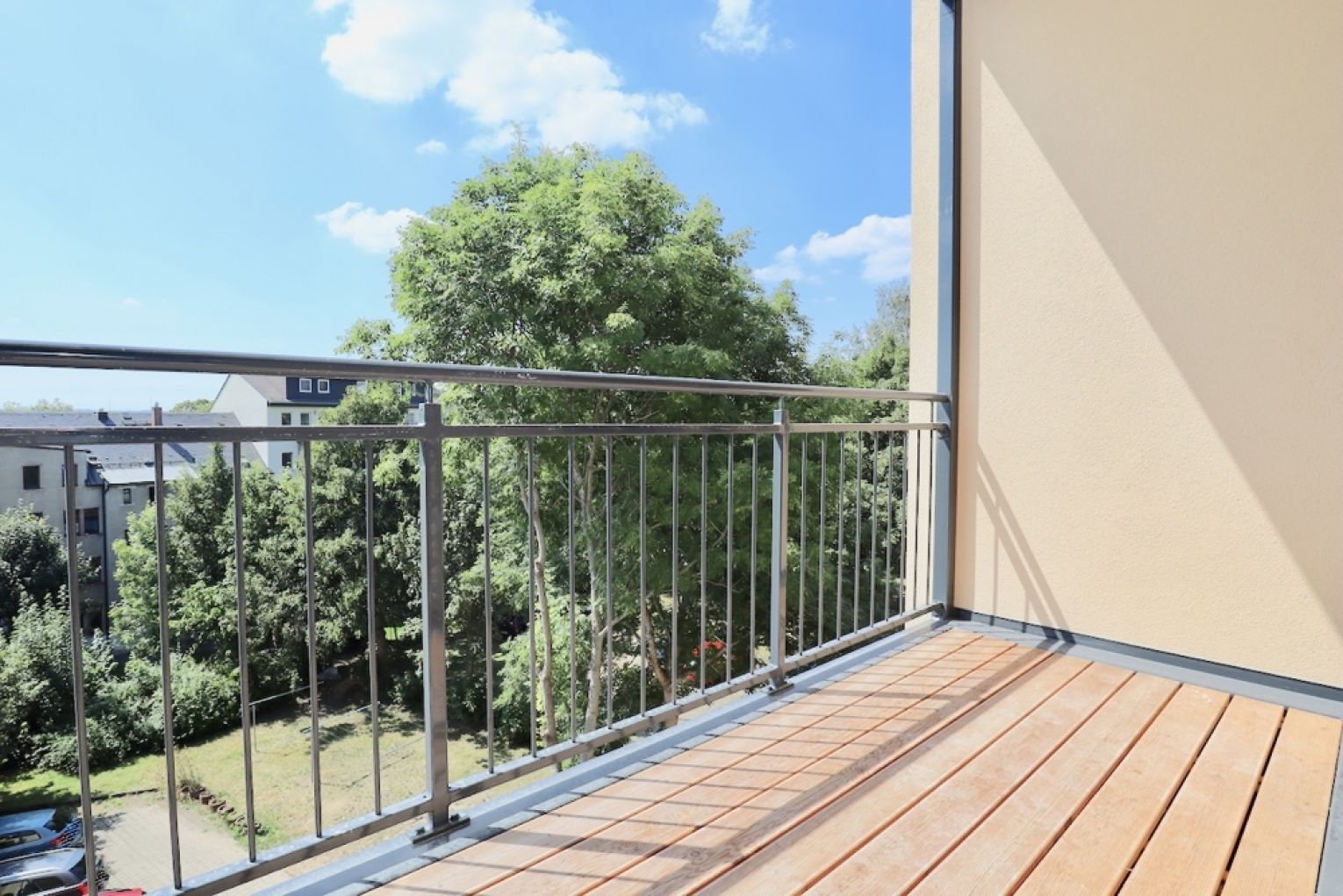 Balkon • 3-Raum Wohnung in Chemnitz • Fußbodenheizung • Erstbezug • Hilbersdorf • schnell sein
