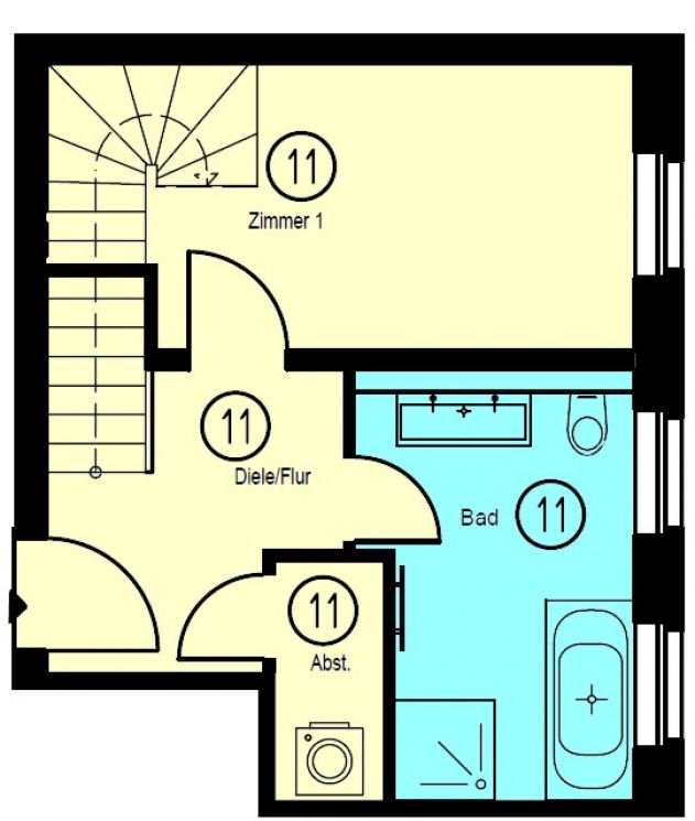 Loggia • Chemnitz • Tageslichtbad • 2-Raum Wohnung • offner Wohn-und Essbereich • zur Miete