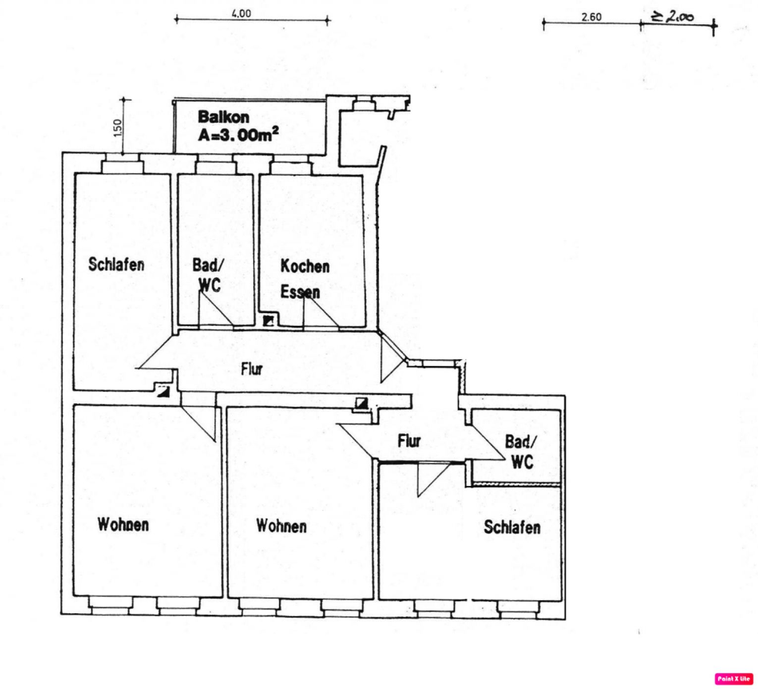 4 Raum • 2 moderne Bäder • Wohnküche • Balkon • Laminat • ruhige Lage • 2.Etage • top Raumaufteilung