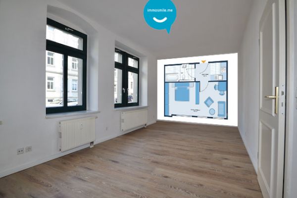 zur Miete • in Gablenz • 1-Zimmer • Wohnung • für Singles • Geld sparen • ab sofort frei!