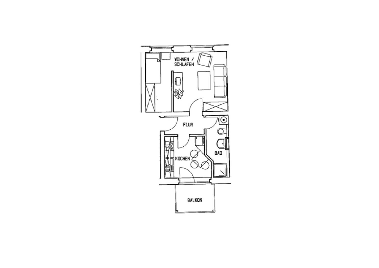 1-Zimmer Wohnung in Gablenz • Balkon • schöne Lage • Einbauküche • zur Miete • Chemnitz