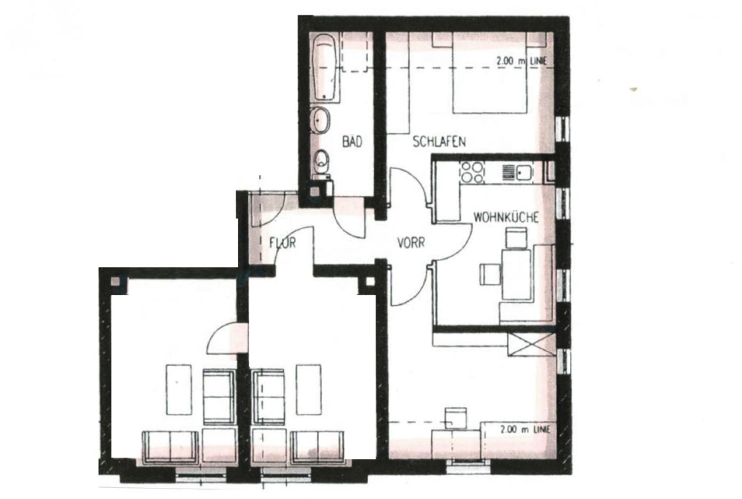 4 Zimmer • ruhige Lage • große Grünfläche • Tageslichtbad • kompakter Grundriss • Termin gewünscht ?