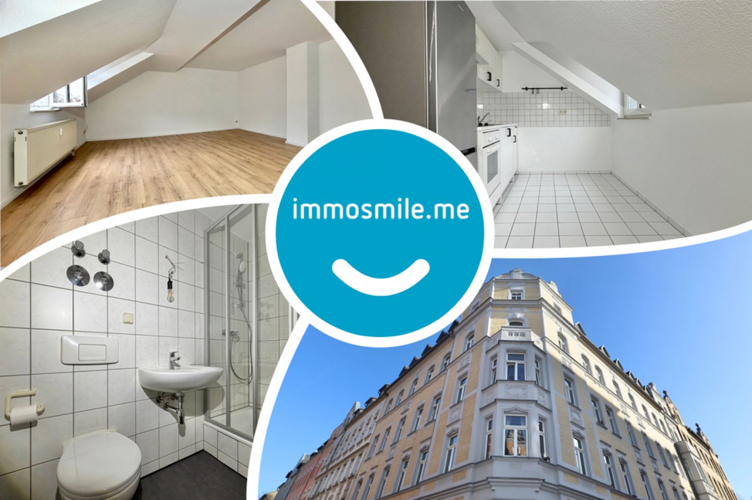 Mietwohnung • in Chemnitz • mit Einbauküche • 2 Zimmer • Dusche • Dachgeschoss • ab sofort frei