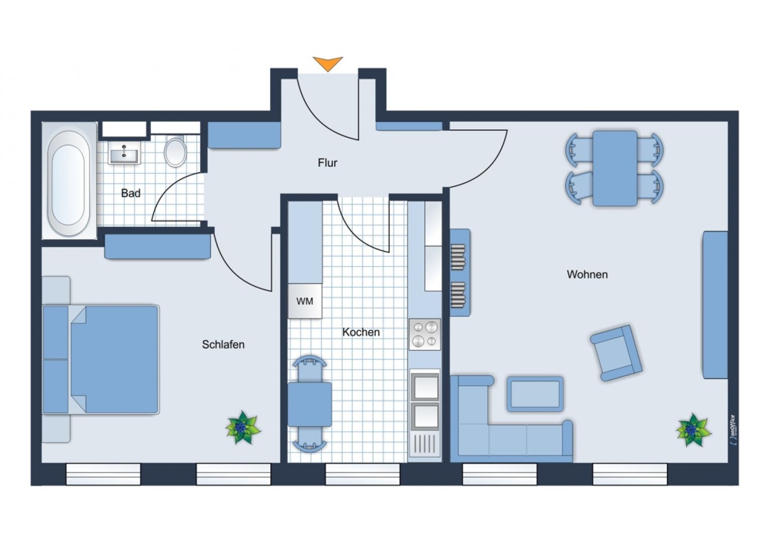 2-Zimmer Wohnung • Kaßberg • in Chemnitz • zur Miete • Einbauküche  • jetzt Termin vereinbaren