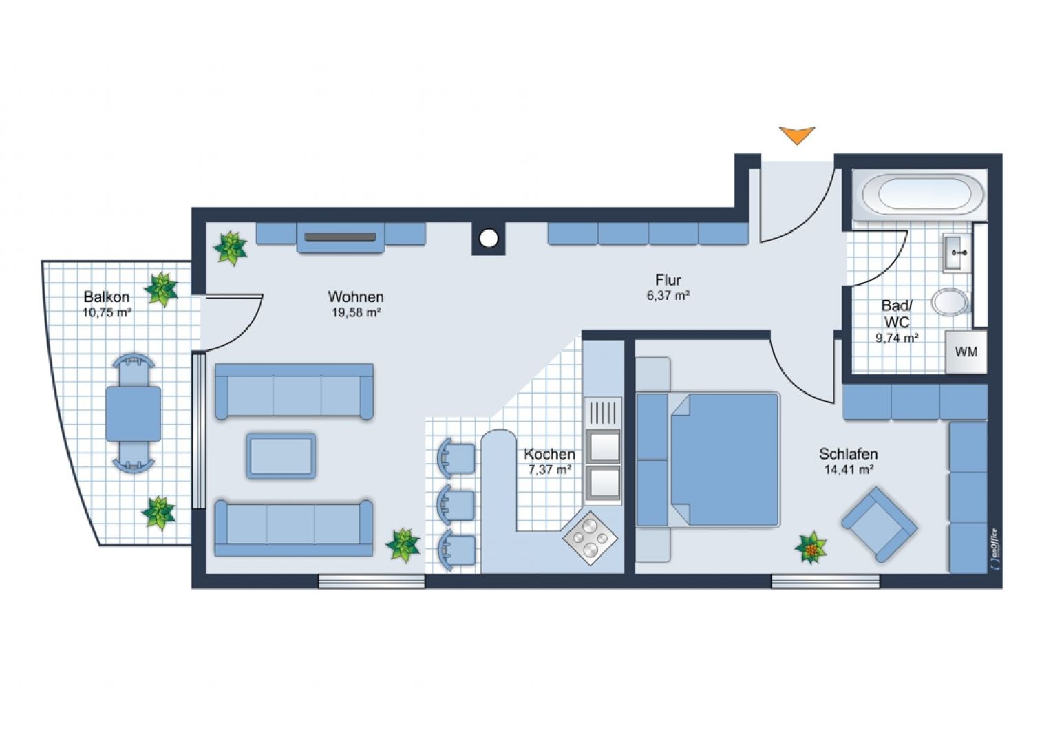 Neukirchen • am Wasserschloss • 2-Zimmer • mit Balkon • Stellplatz • alles NEU • jetzt MIETEN