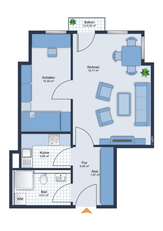 2-Zimmer • zur Miete • auf dem Kaßberg • in Chemnitz • Aufzug • Einbauküche • Tiefgarage • MIETEN