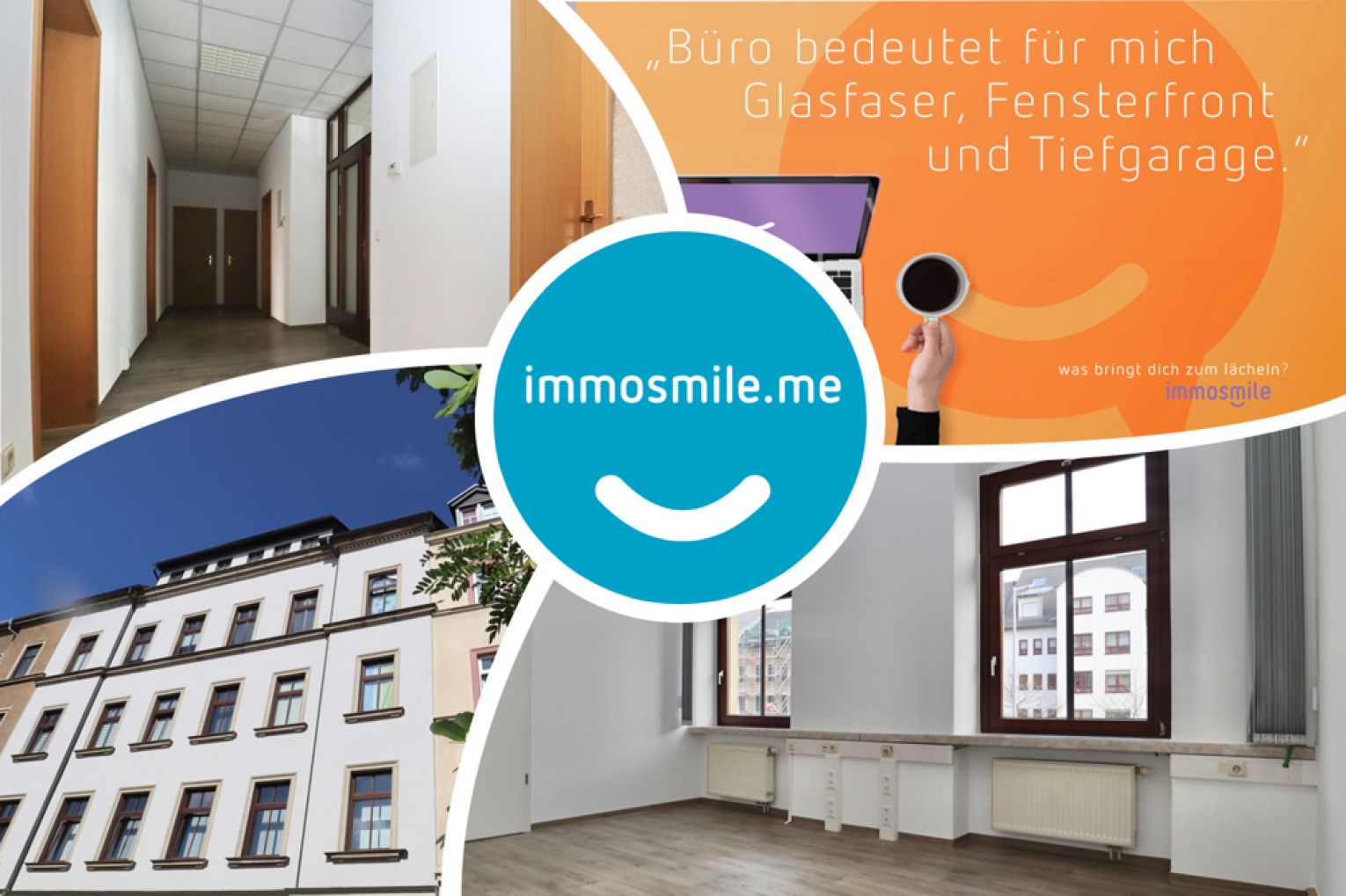 Büroeinheiten • mitten in der City • 7 große Räume • Fahrstuhl • Stellplätze •  schnell anschauen