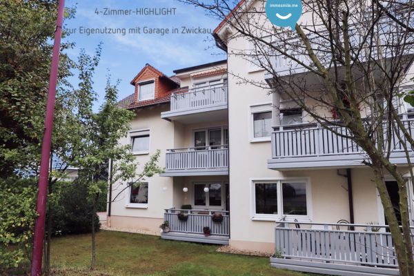 4-Zimmer • mit Balkon • Einbauküche • Abstellraum • Garage + Stellplatz • Zwickau • zur Eigennutzung