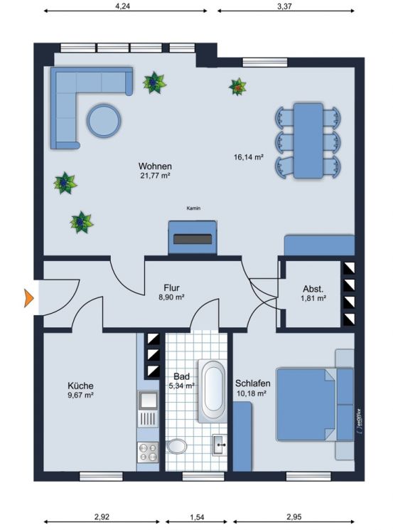 Top Ausgangsbasis • 2-4 Zimmer • Garage • neue Heizungsanlage • Einbauküche • frei zur Vermietung
