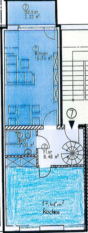 Maisonettewohnung • Dachgeschoss • 3 Zimmer • Tageslichtbad • Terrasse • Balkon • Schloßchemnitz