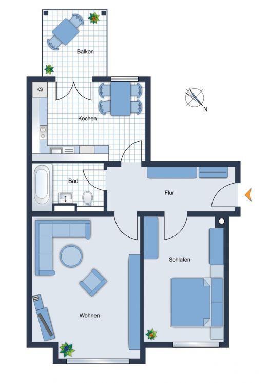 Balkon • 2-Raum Wohnung • in Chemnitz • Einbauküche • Hilbersdorf • jetzt anrufen! - Photo 4