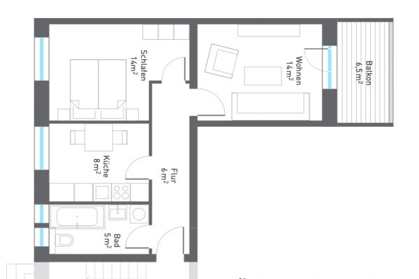 Tageslichtbad mit Wanne • 2 Zimmer • am Heimgarten • Balkon • Top-Preis! • Neues Laminat
