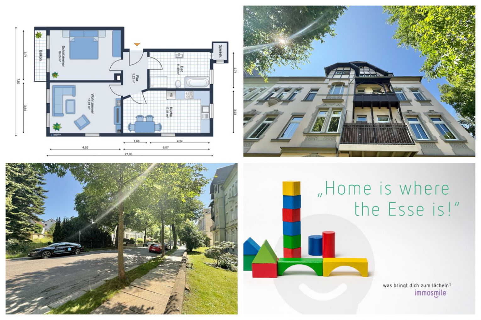 2-Zimmer • mit Balkon • Eigentumswohnung • vermietet • Ebersdorf • zum Kauf