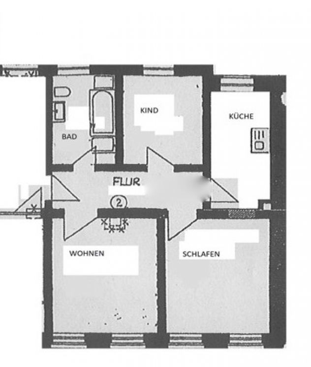 3-Raum • neue Einbauküche • TOP-Laminat • Hochparterre • Schloss-Chemnitz • ruhige Lage • Anschauen?