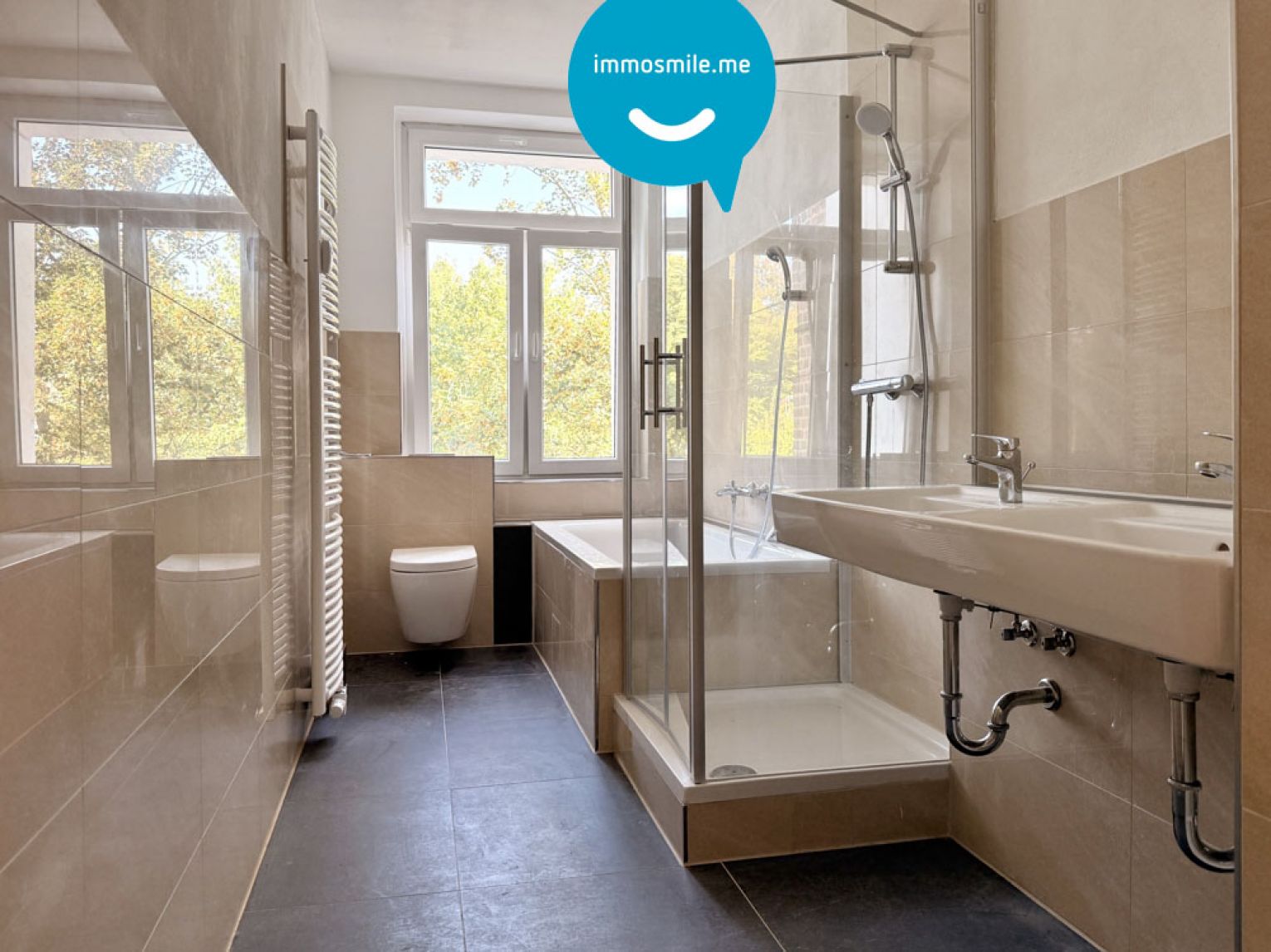 tolle weiße Stil-Echte Türen! • 5 Zimmer • modernes Bad mit Wanne & Dusche • Laminat • Wohnküche 