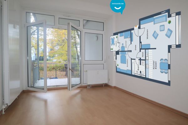 Kaßberg • mit XXL-Balkon • 3 Zimmer • im Erdgeschoss • gleich anschauen!