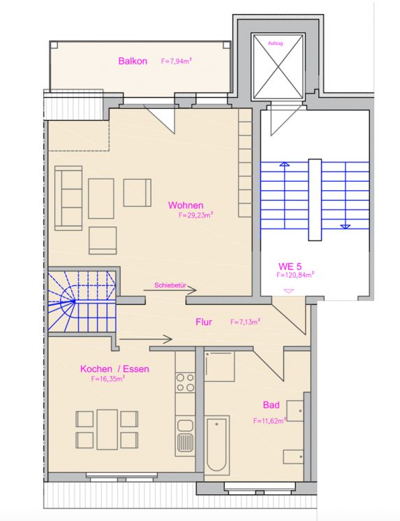 Schloßchemnitz • Maisonette • 3-Raum Wohnung • Erstbezug • Tageslichtbad •  Terrasse • jetzt anrufen