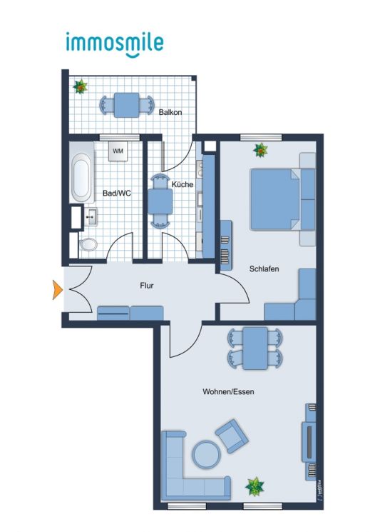 2-Raum Wohnung • Balkon • Schloßchemnitz • Tageslichtbad • in Chemnitz • jetzt Termin vereinbaren