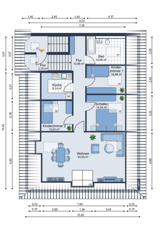 ERSTBEZUG • 4 Zimmer • Dachgeschoss-Wohnung • Balken und Schrägen • mit Carport • in Schönau