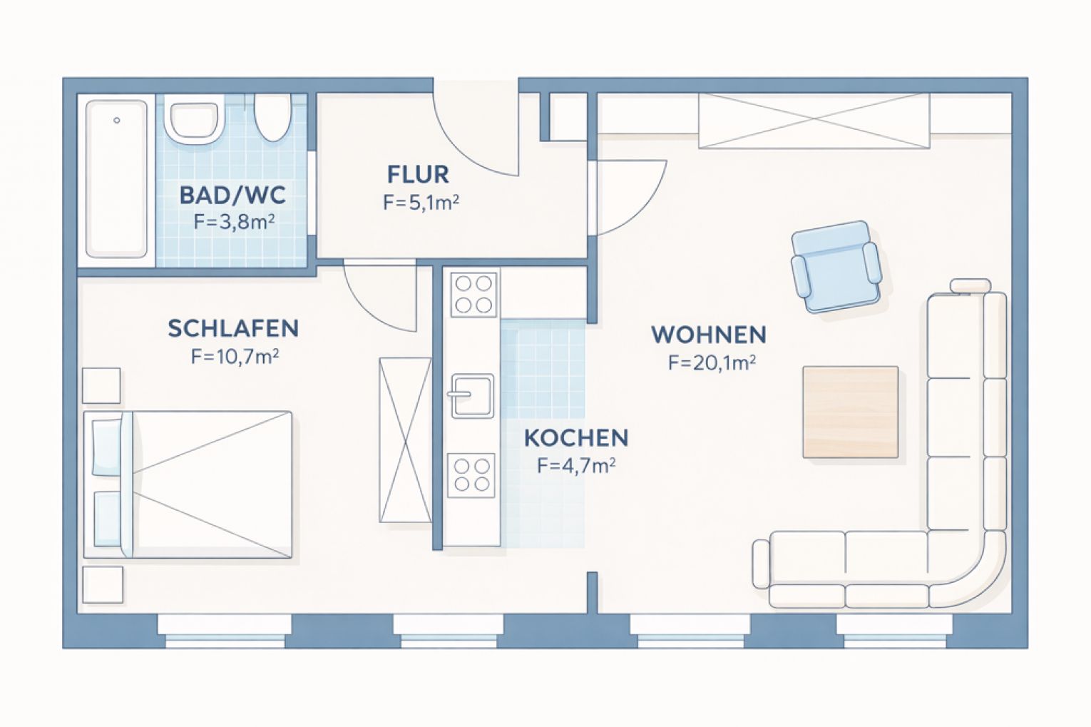 2 Zimmer • mit Einbauküche • in Chemnitz • Altendorf • zur Miete • Stellplatz • bald wieder frei!