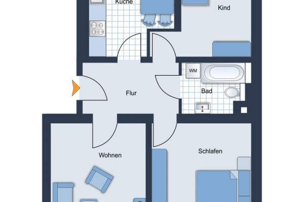 auf dem Kaßberg • 3-Zimmer Wohnung • zur Miete •  mit Balkon • jetzt Besichtigung vereinbaren