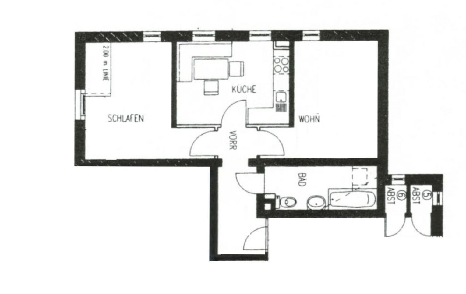 2 Raum • alles NEU • moderner Grundriss • Dachgeschoss • ruhige Lage • Stellplätze • mal anschauen ?