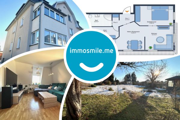 Jetzt mieten • 3 Zimmer • Einbauküche • Bad mit Dusche • Parkett • Garage • in Reichenbrand