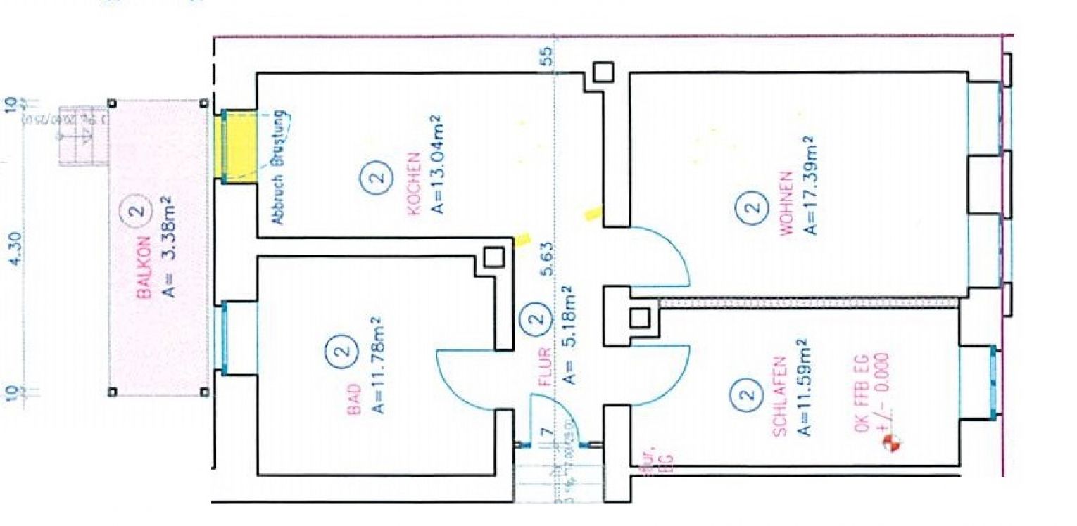 Tageslichtbad mit Wanne und Dusche • modernes Laminat • Abstellraum • Gartenmitbenutzung